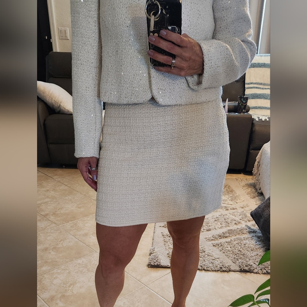 Zara Textured Knit Mini Skirt